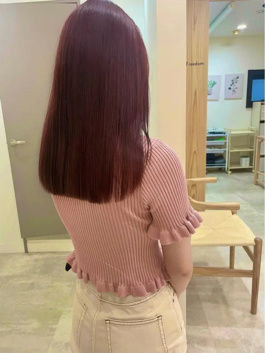 ミディアム カット ヘアカラー トリートメント minatsu 東京の技術を京都でのヘアスタイル