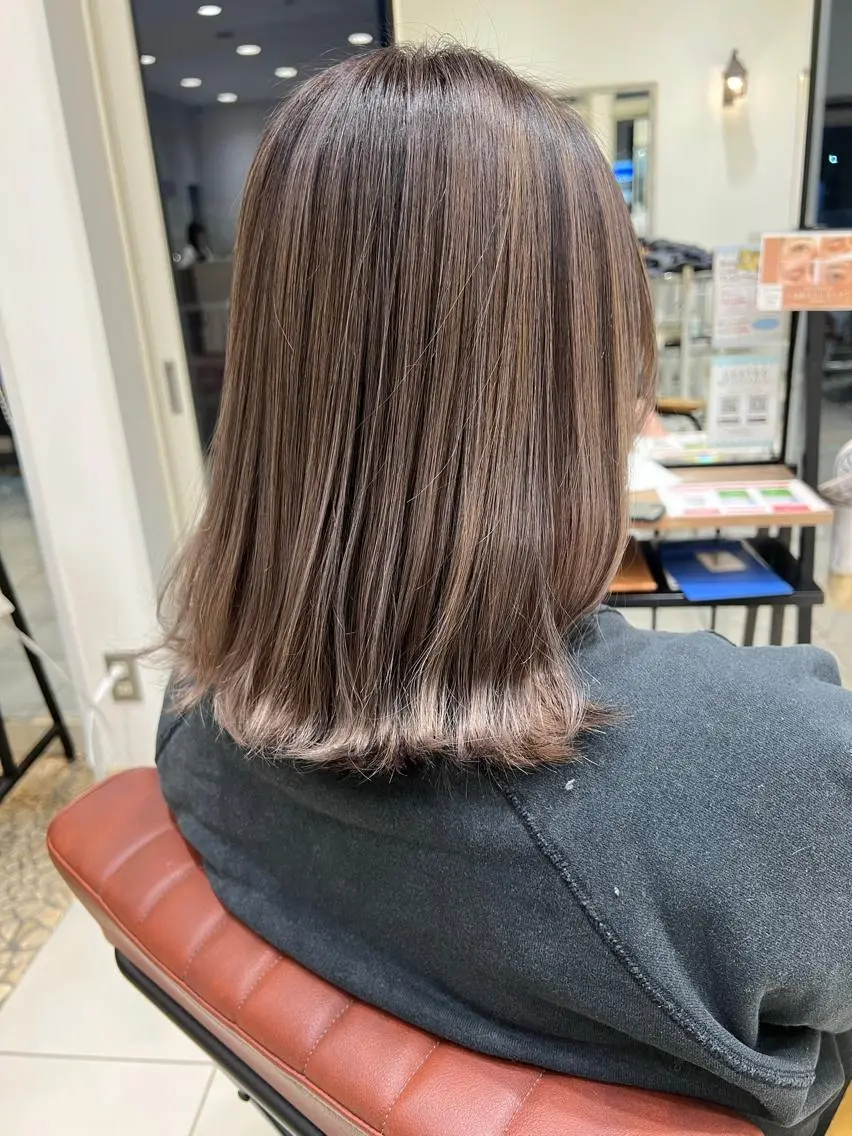 ミディアム カラー ヘアカラー 髪質改善カラーリスト /根本雄貴のヘアスタイル