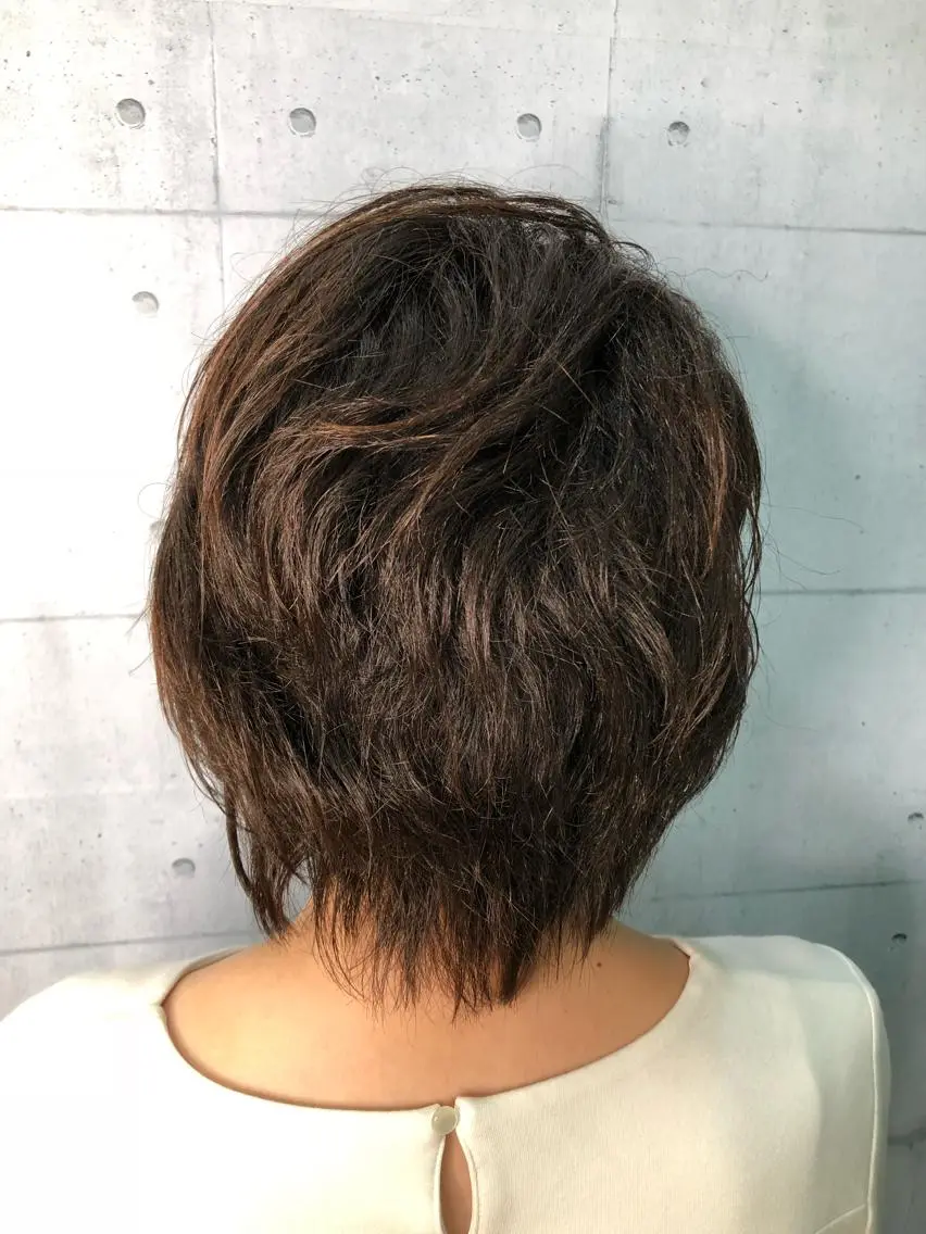 ショート くせ毛 カット 北脇 健治のヘアスタイル