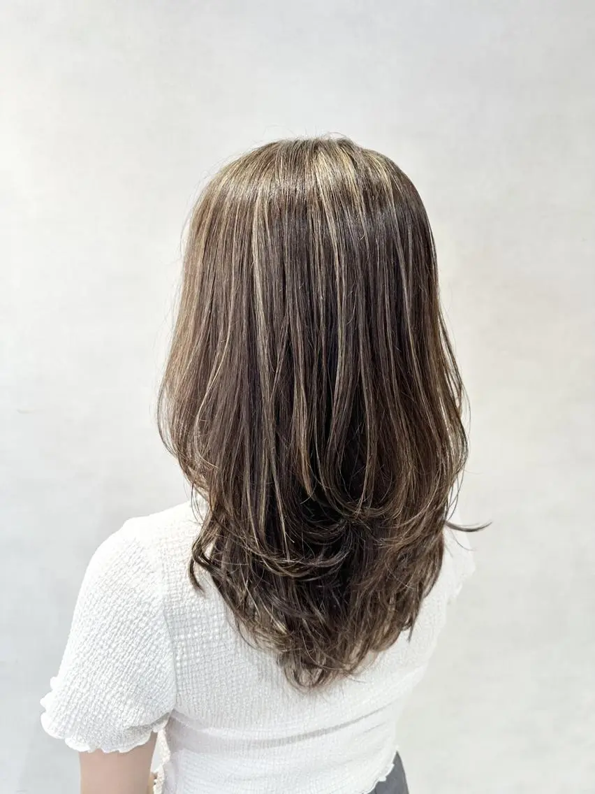 ロング カラー ヘアアレンジ 透明感カラー ハイライトカラー ハイライト 髪質改善 小顔カット カット ヘアカラー トリートメント 💎ハイライトカラー /髪質改善カラー💎のヘアスタイル