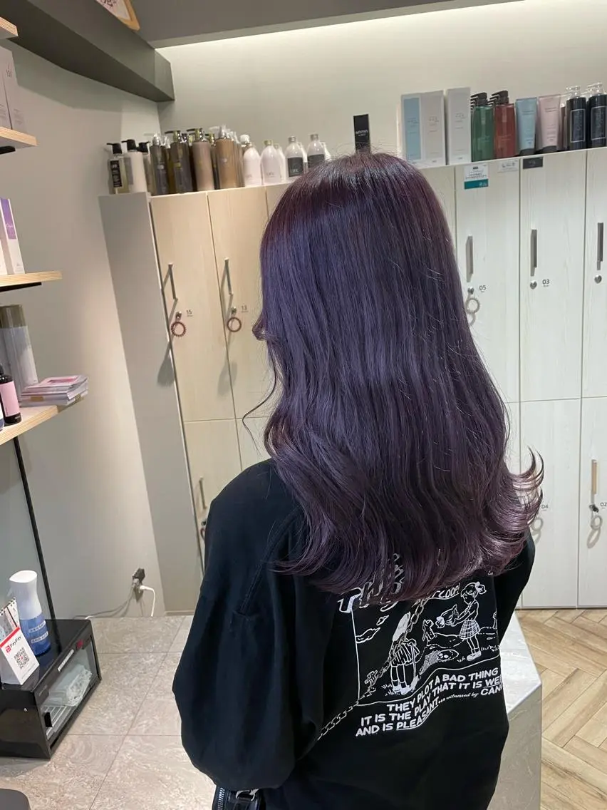 ロング カラー ラベンダーカラー 浦野 剛志のヘアスタイル