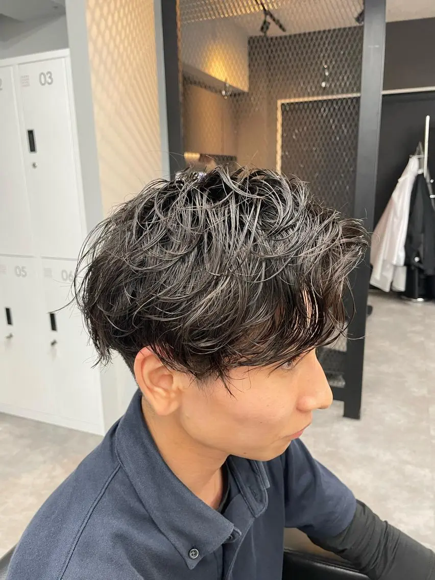 ショート パーマ ヘアアレンジ メンズ カット パーマ ⚡️王道メンズ⚡️ 北千住駅近!のヘアスタイル
