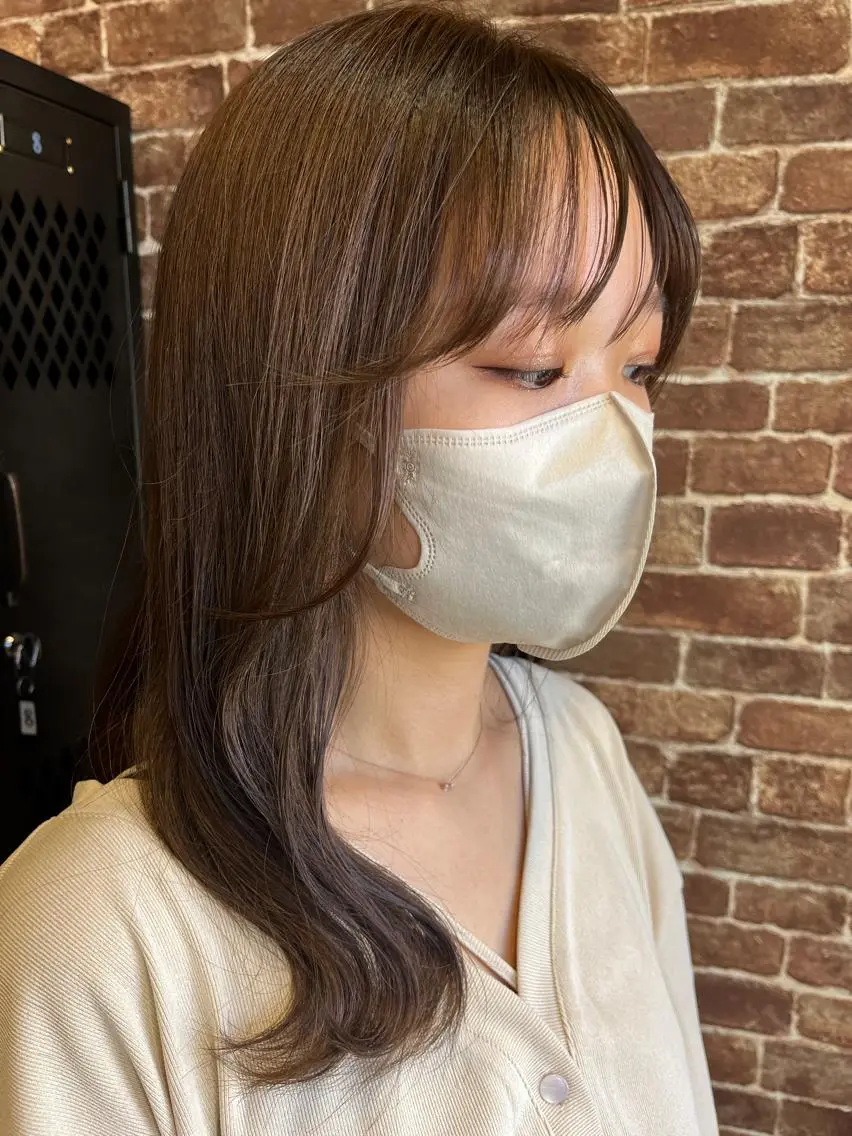 ロング カラー パーマ ヘアアレンジ メンズ キッズ ネイル マツエク・マツパ アイブロウ メンズハイライト メンズパーマ ブラウンカラー ケアカラー 透明感カラー 久木原 ゆりのヘアスタイル