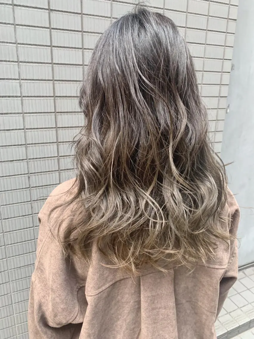ロング カラー ヘアカラー トリートメント 酸性ストレート/ブリ ーチなし/中村 匠のヘアスタイル