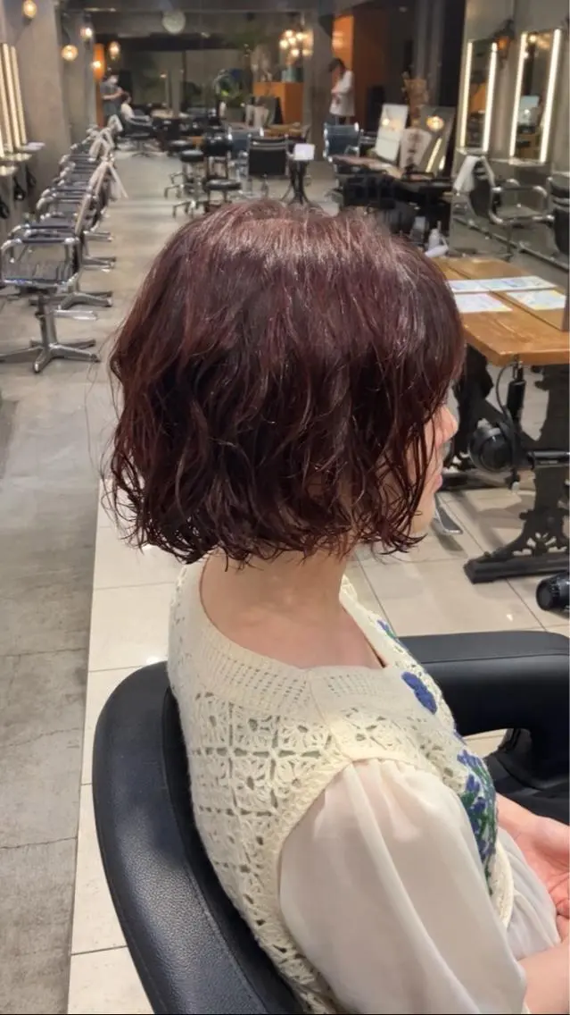 ショート パーマ 本田 央介のヘアスタイル