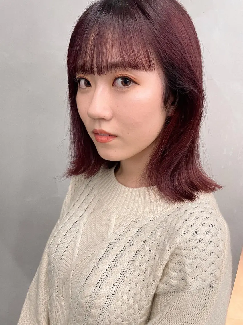 ミディアム カラー カット ヘアカラー トリートメント センスをお届けします 大谷将生infpのヘアスタイル