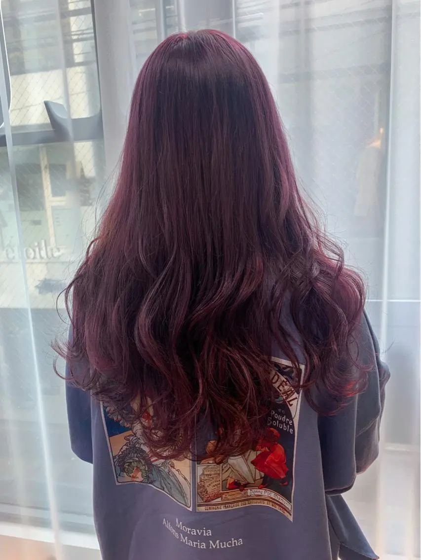 セミロング カラー Luxbe hakataのヘアスタイル