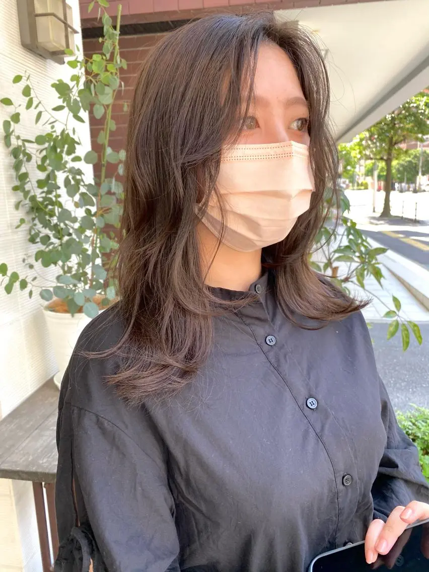 セミロング カラー Pia ツボイ ケイタのヘアスタイル