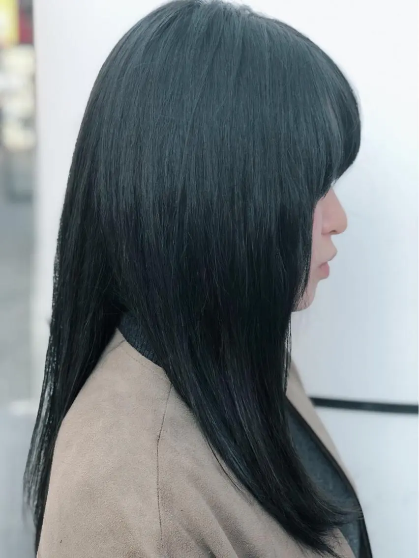 セミロング ヘアカラー トリートメント 菊池 幹のヘアスタイル