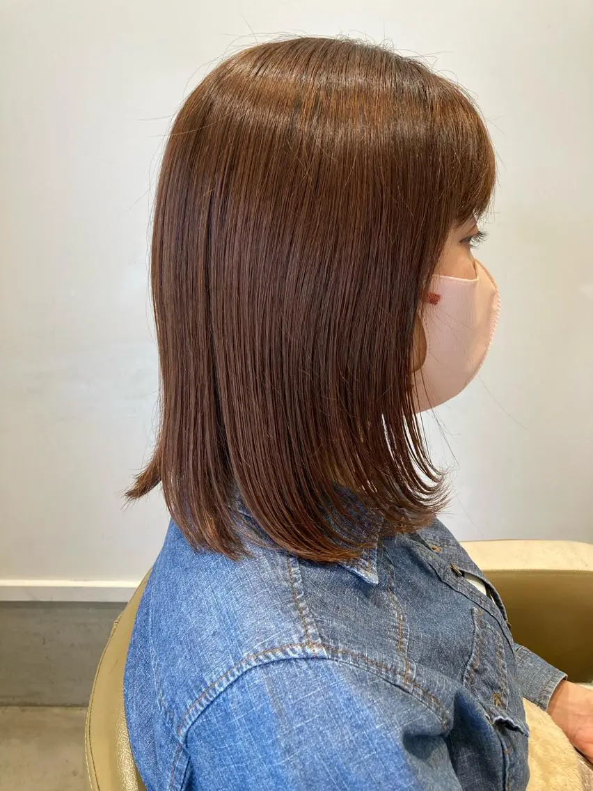 ミディアム 折本 沙織のヘアスタイル