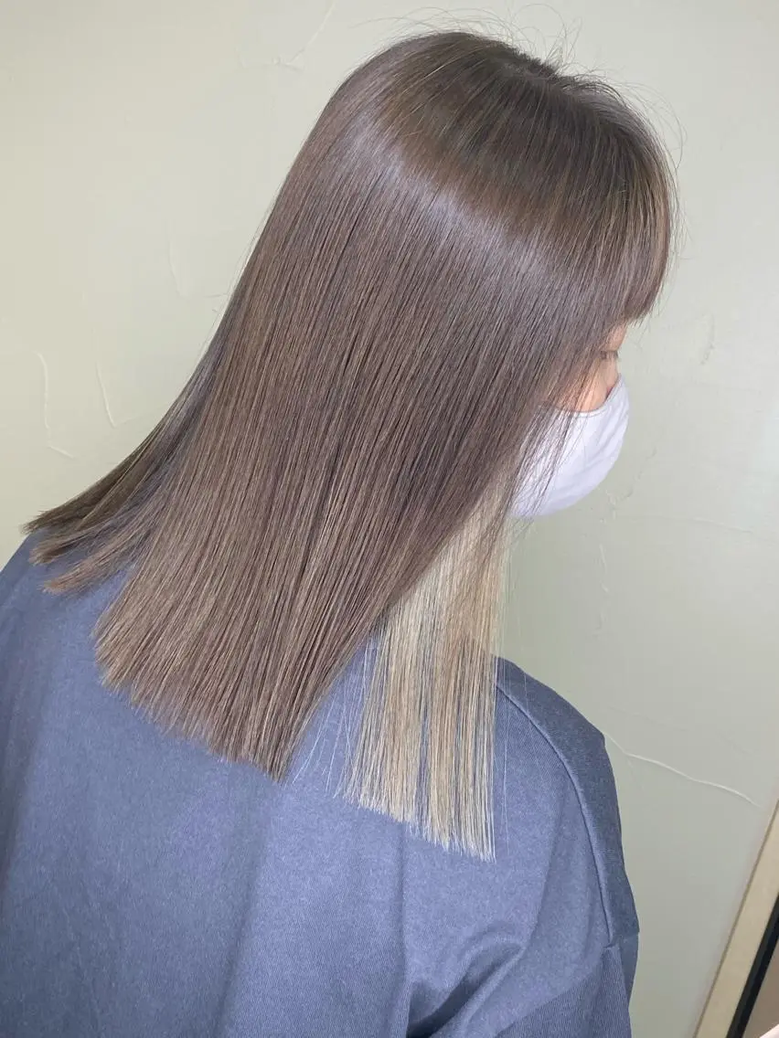 セミロング カラー ヘアカラー 寺門 拓馬のヘアスタイル