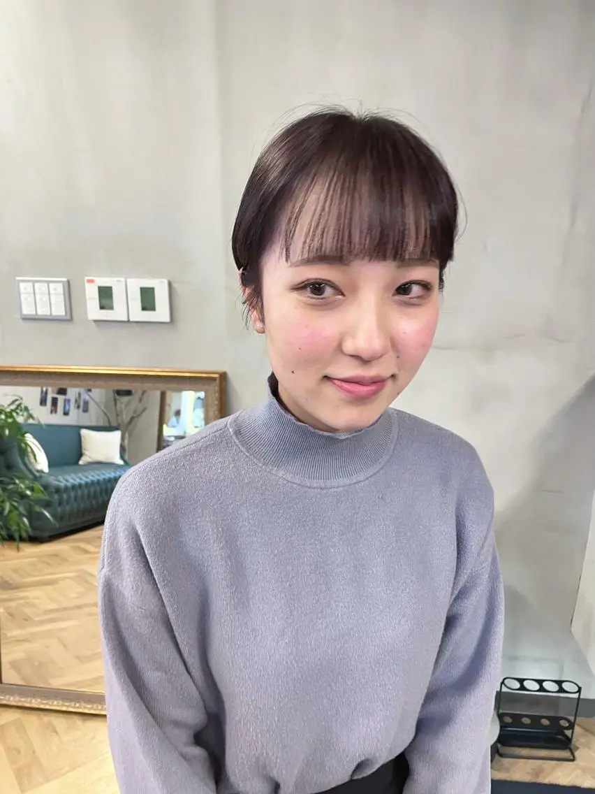 ショート カラー パーマ ヘアアレンジ メンズ キッズ ネイル マツエク・マツパ グレージュ tatsumi/ボブ ウルフ/レイヤーのヘアスタイル