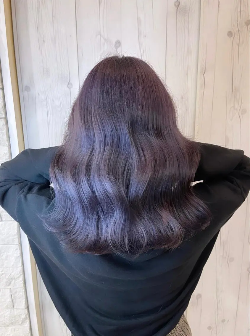カラー ブルーカラー ブルーバイオレット 透明感カラー バイオレットカラー Kazu 🌠名古屋 ハイトーン/レイヤーのヘアスタイル