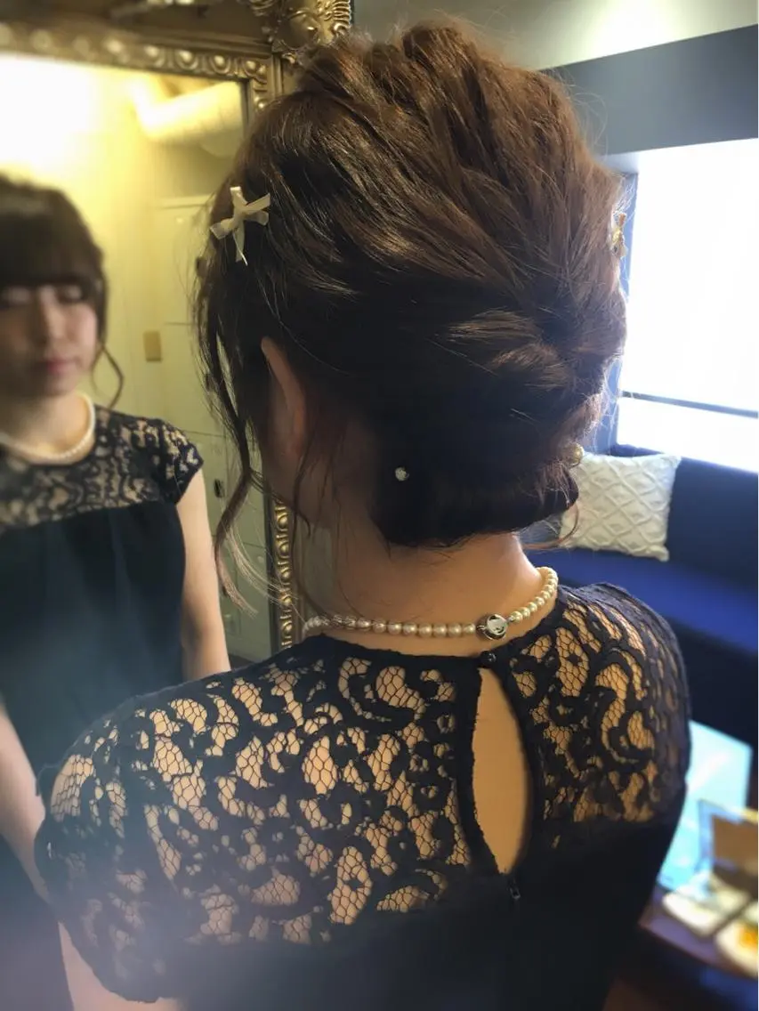 ヘアアレンジ 髪改善フェイスレイヤ YASUハッシカットのヘアスタイル