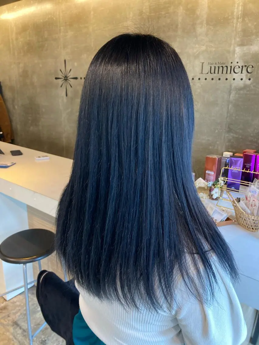 セミロング カラー ブリーチ 奥野 貴哉のヘアスタイル
