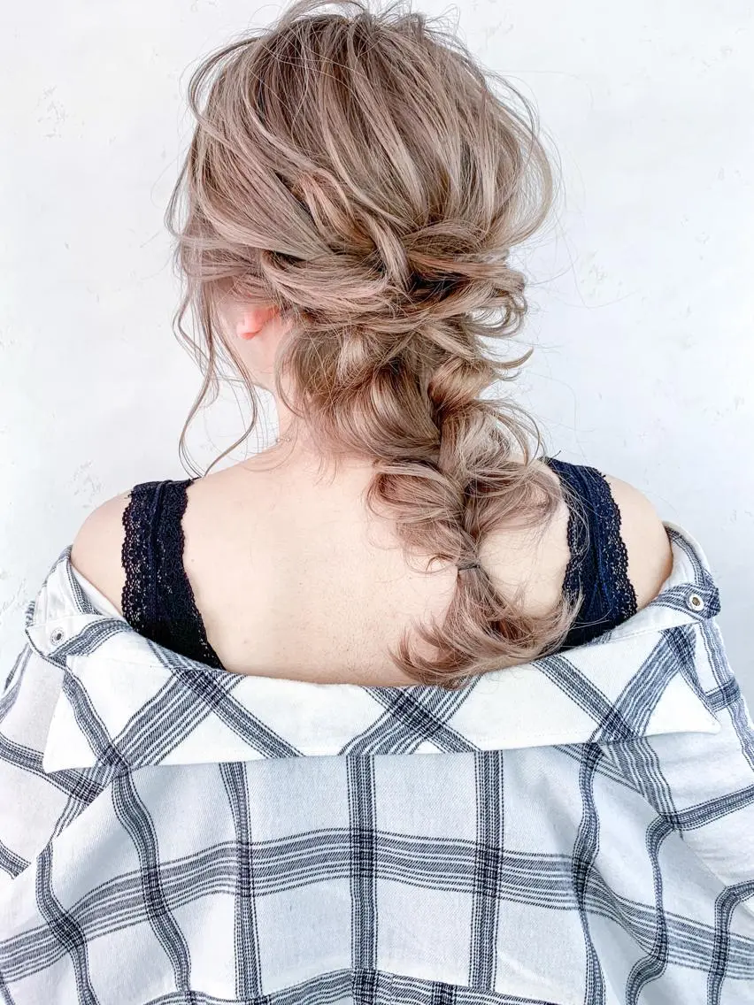 セミロング カラー パーマ Luxbe hakataのヘアスタイル