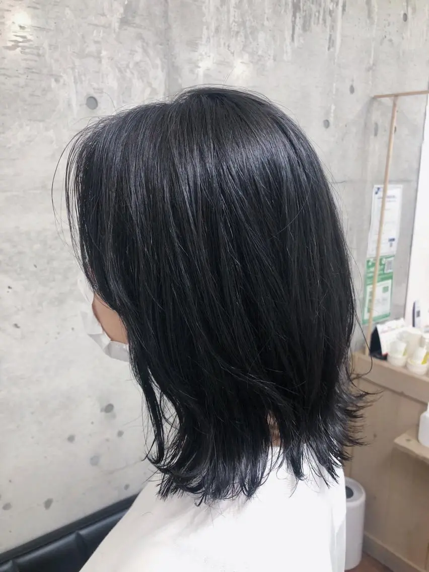 ミディアム アッシュ MeL 横浜/ MIHOのヘアスタイル