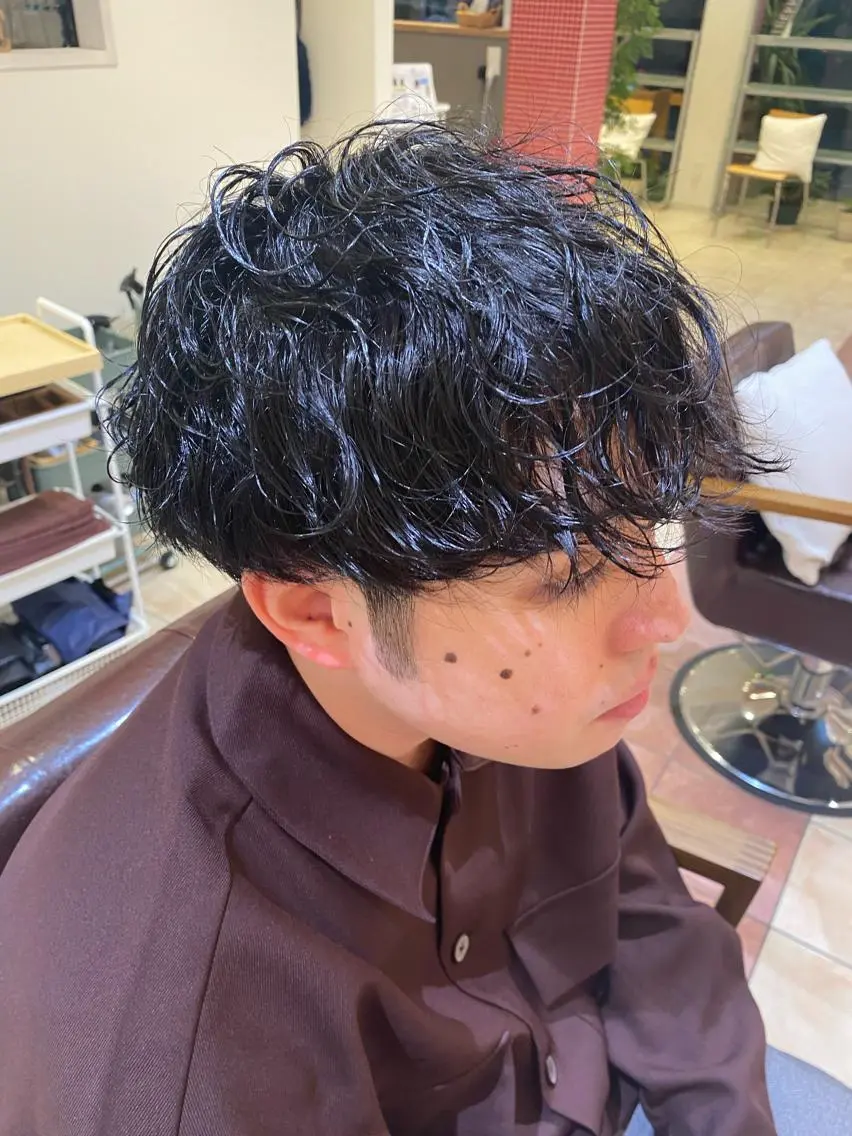 パーマ メンズ メンズパーマ 波巻きパーマ カット パーマ トリートメント さこだ　しょうた 【副店長】のヘアスタイル