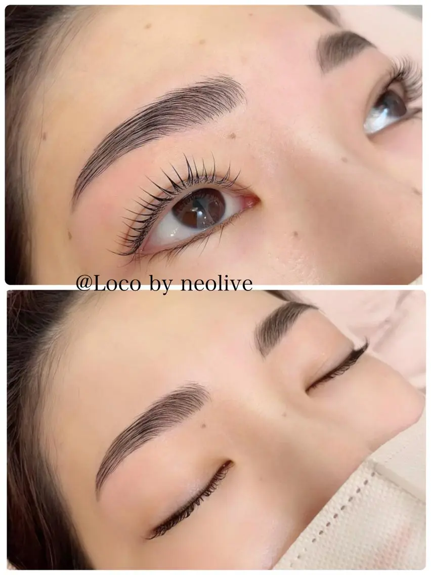 マツエク・マツパ アイブロウ ハリウッドブロウリフト パリジェンヌラッシュリフト マツパ eyelist萩元 /店長🍒のマツエク・マツパデザイン