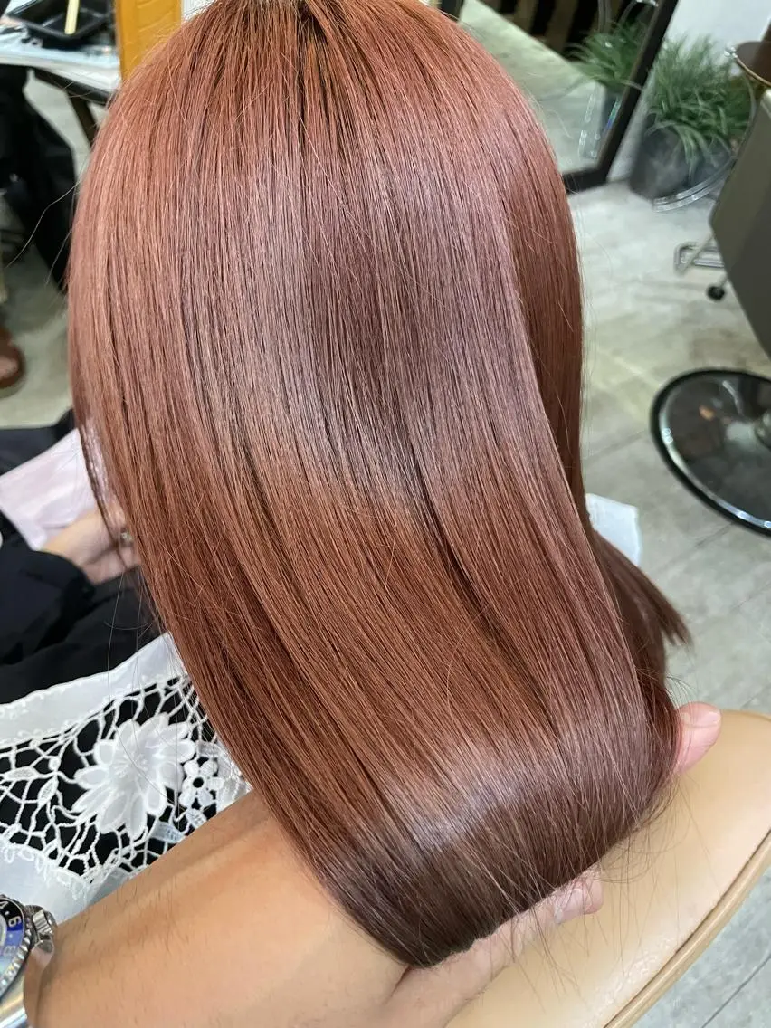セミロング 新福島店長 植松裕也のヘアスタイル