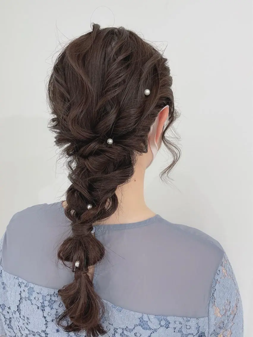 ロング ヘアアレンジ ロング ヘアセット 松田 みのりのヘアスタイル