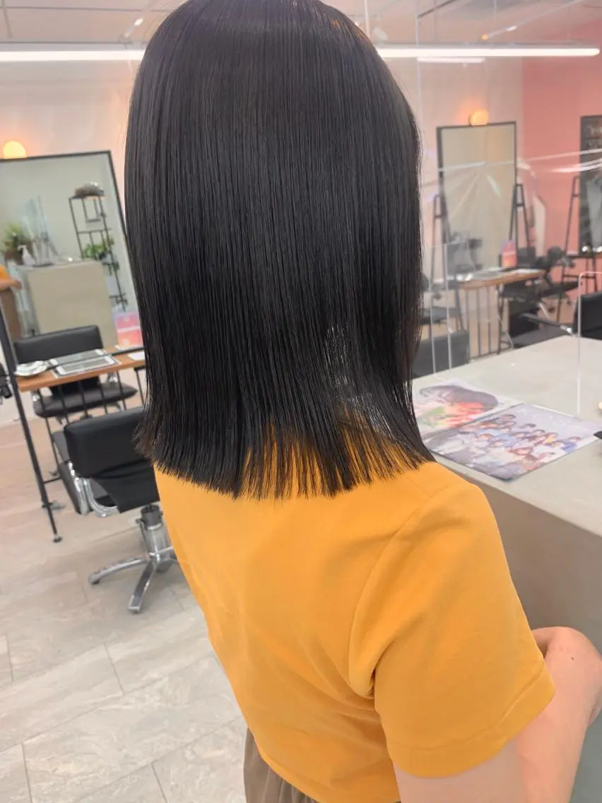 セミロング カラー アッシュ ダークアッシュ kitagawa mayuのヘアスタイル