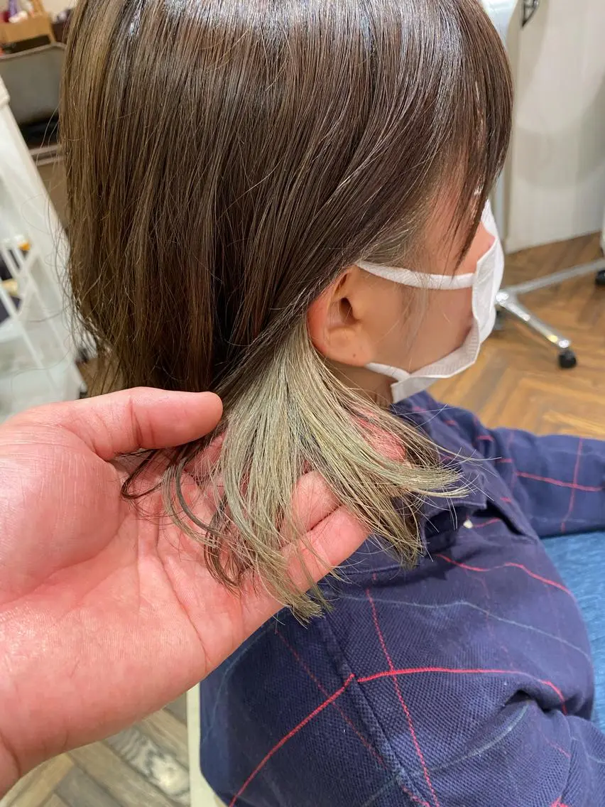 ミディアム カラー カット ヘアカラー トリートメント ショート、メンズ 一日1名限定枠⚡️のヘアスタイル
