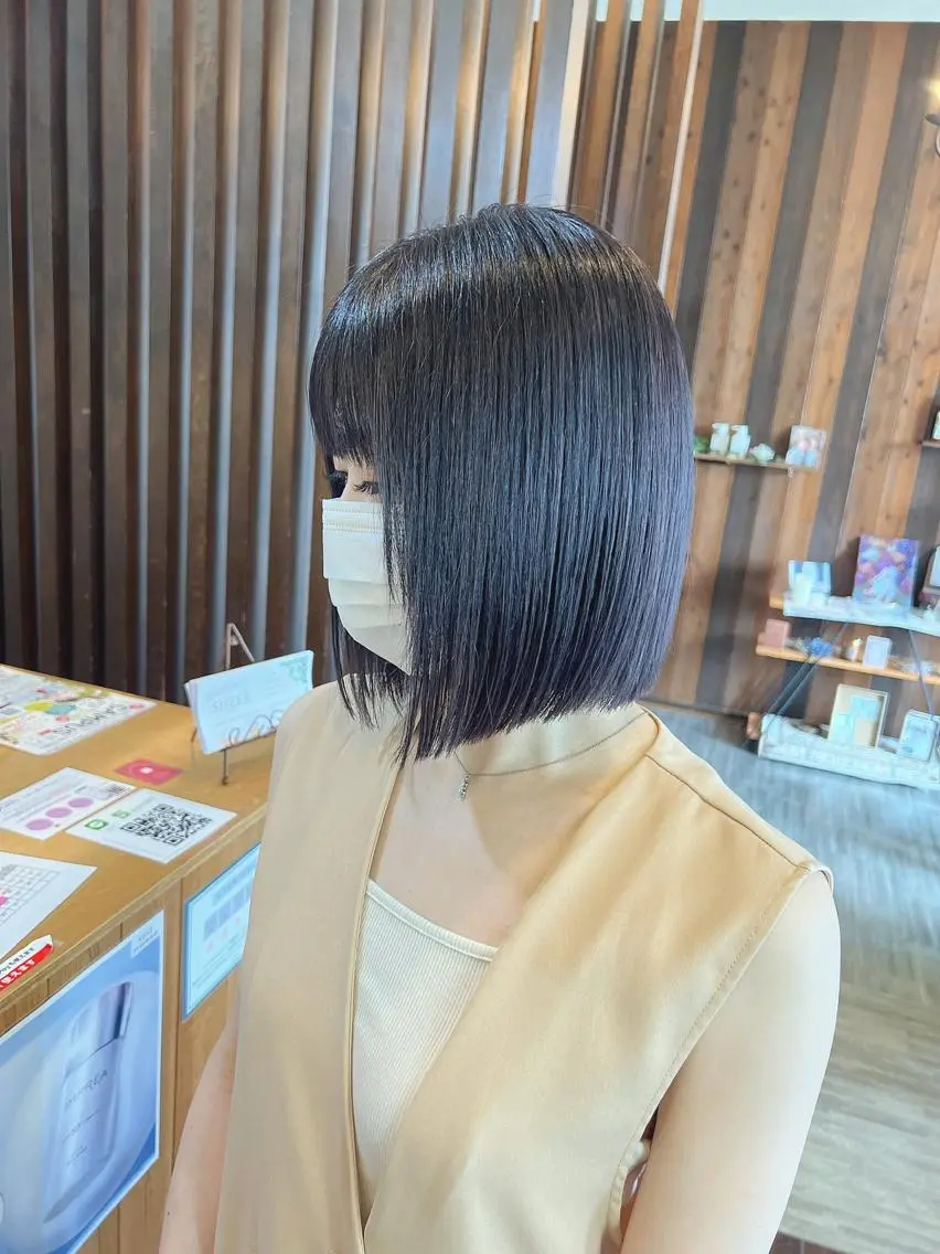 ミディアム カラー 黒髪 ラベンダーカラー 具志 正太のヘアスタイル