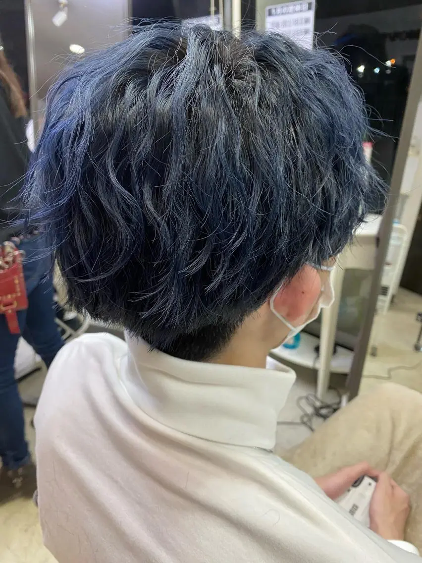 ミディアム カラー ネイビーカラー カット ヘアカラー トリートメント imaizumi takuyaのヘアスタイル