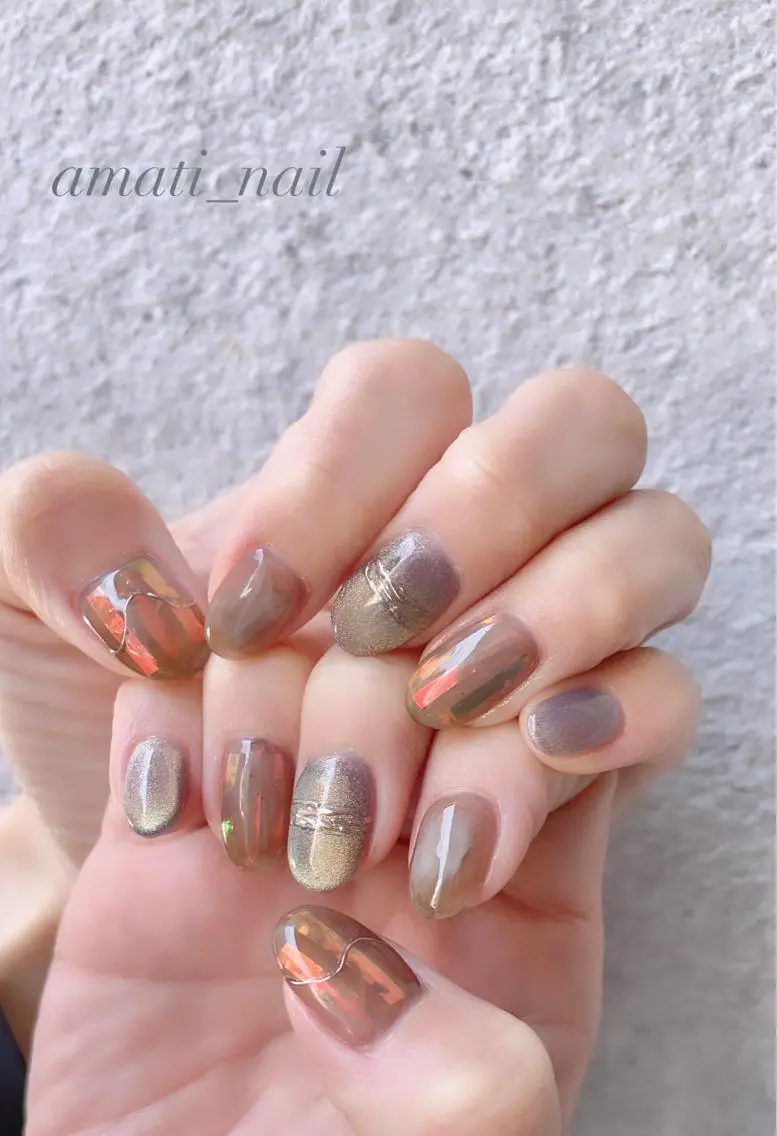 ネイル クリアネイル フットネイル ジェルネイル グラデーション マグネットネイル ハンドネイル amati_nail TAKAKOのネイルデザイン