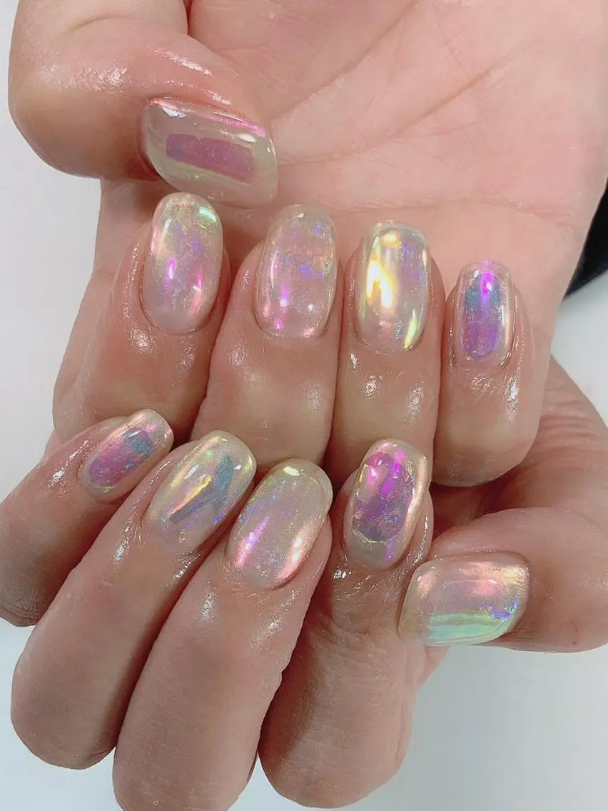ネイル 氷ネイル・うるうるネイル ･:*+.✳︎˚✧₊ MAKI NAILのネイルデザイン