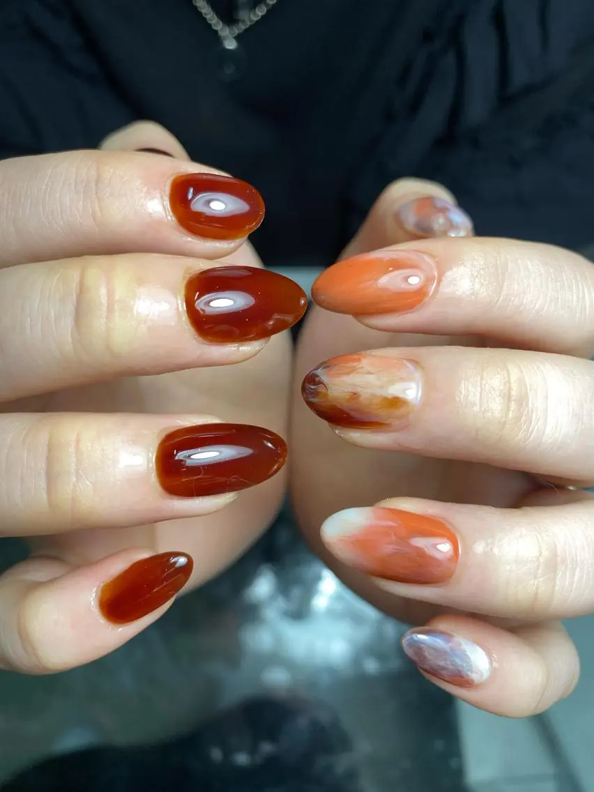 ネイル 卒業式 ニュアンスネイル シンプルネイル ハンドネイル フットネイル GRANDE大須 栄/店長 aki🌙のネイルデザイン