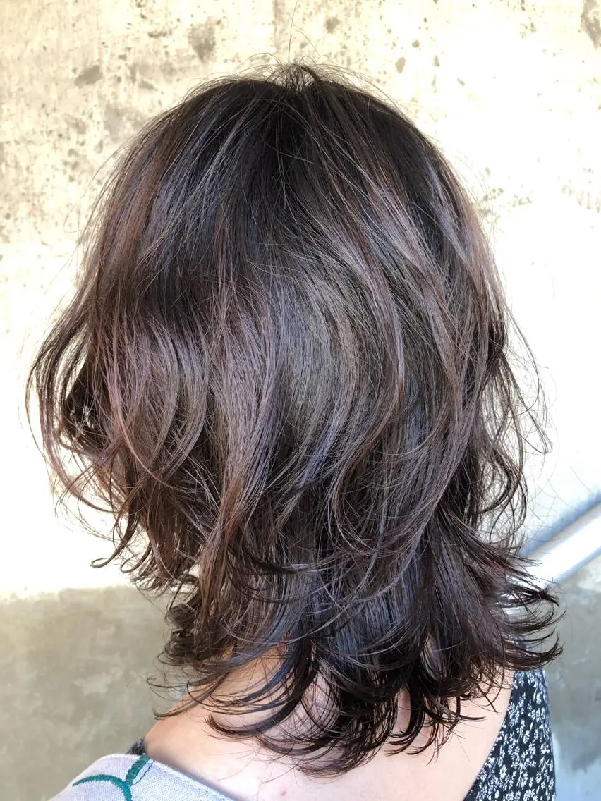 ミディアム パーマ カット パーマ 滝田 陽一のヘアスタイル
