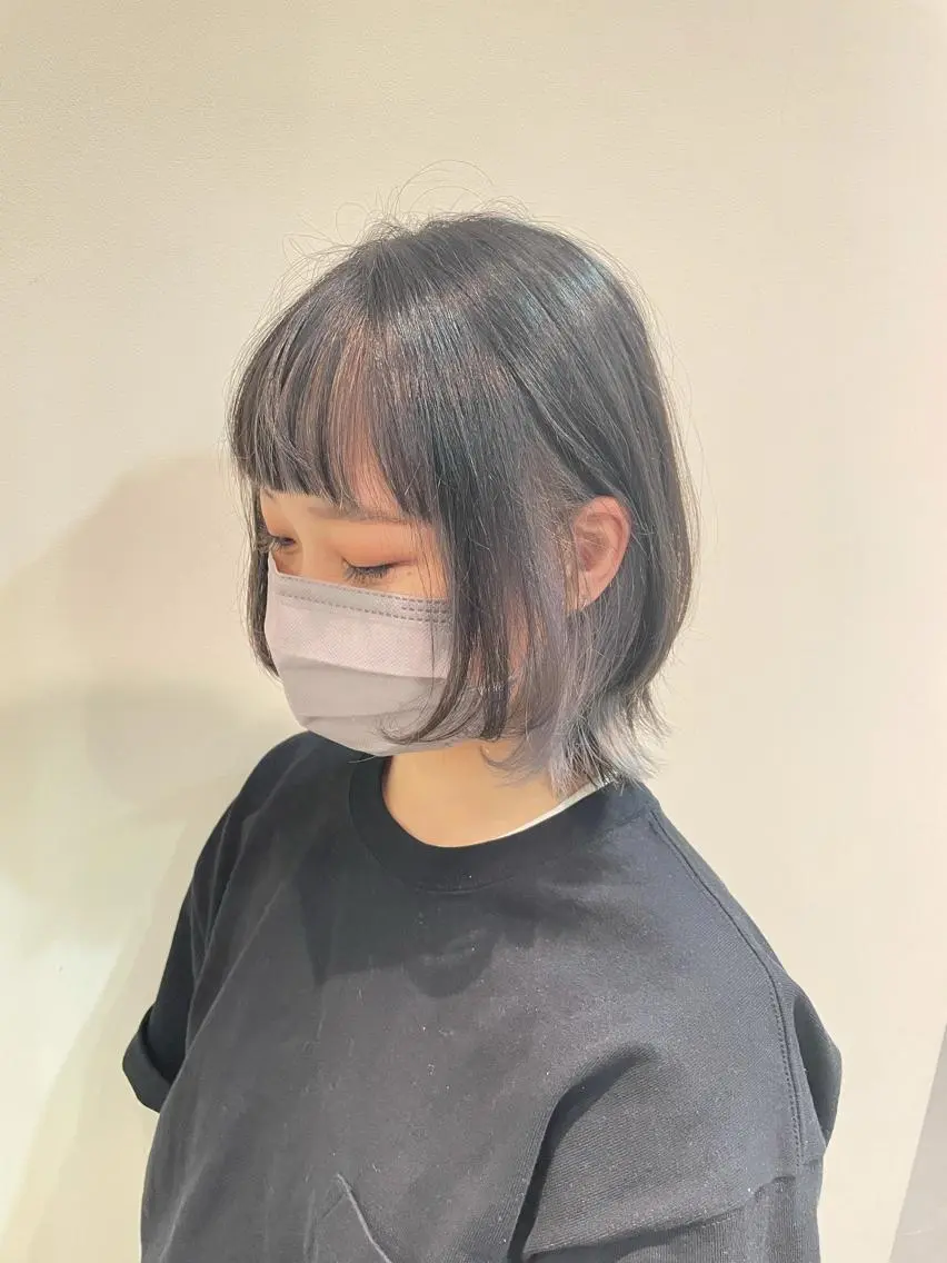 ショート カラー イルミナカラー インナーカラー ウルフカット 安井 匡隆のヘアスタイル