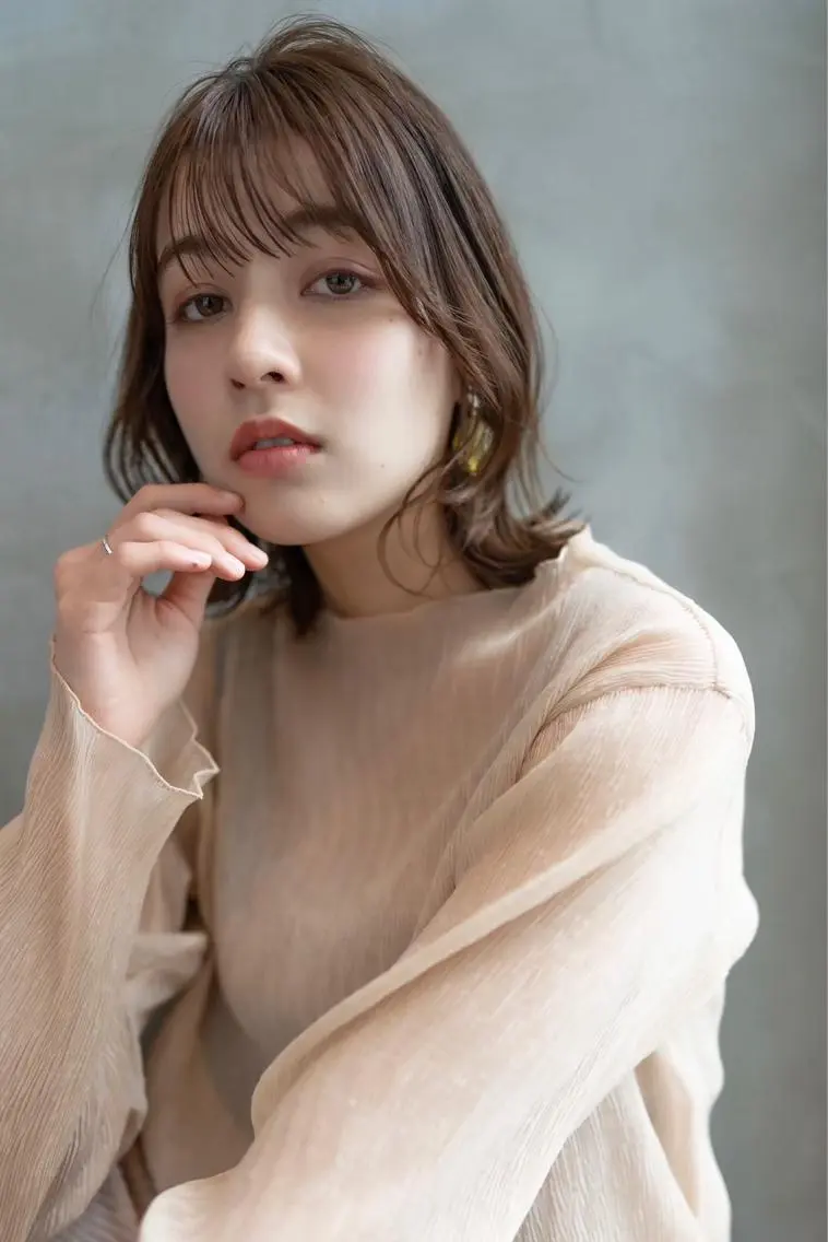 ミディアム カット ヘアカラー トリートメント 💘MICOTO藤沢 髪質改善ブリーチ💘のヘアスタイル