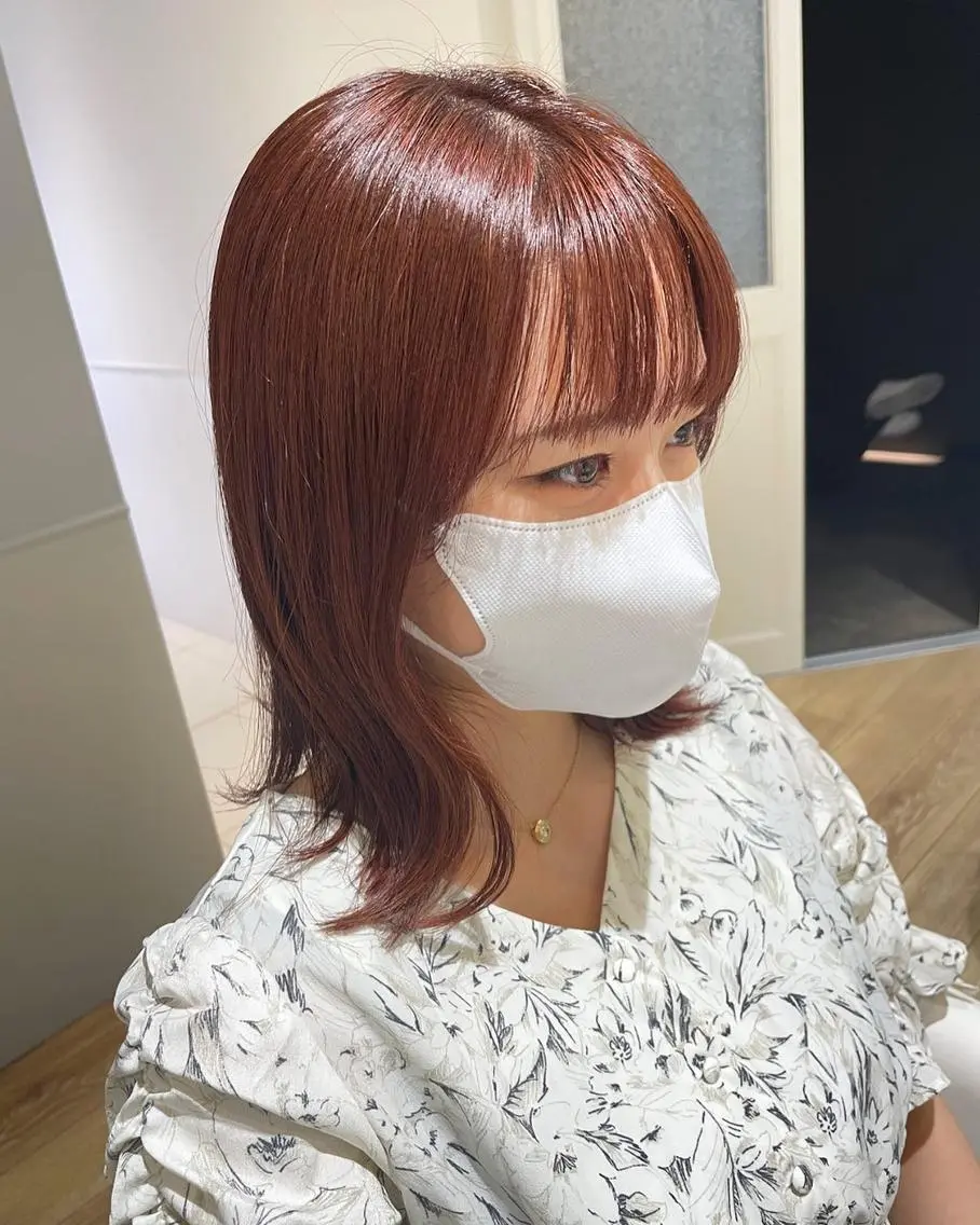 ミディアム カラー パーマ ヘアアレンジ メンズ キッズ ネイル マツエク・マツパ メンズブリーチ ブリーチ ブリーチなしカラー ピンクカラー カラーマツエク 🫧垢抜けヘア🫧 SHIORIのヘアスタイル