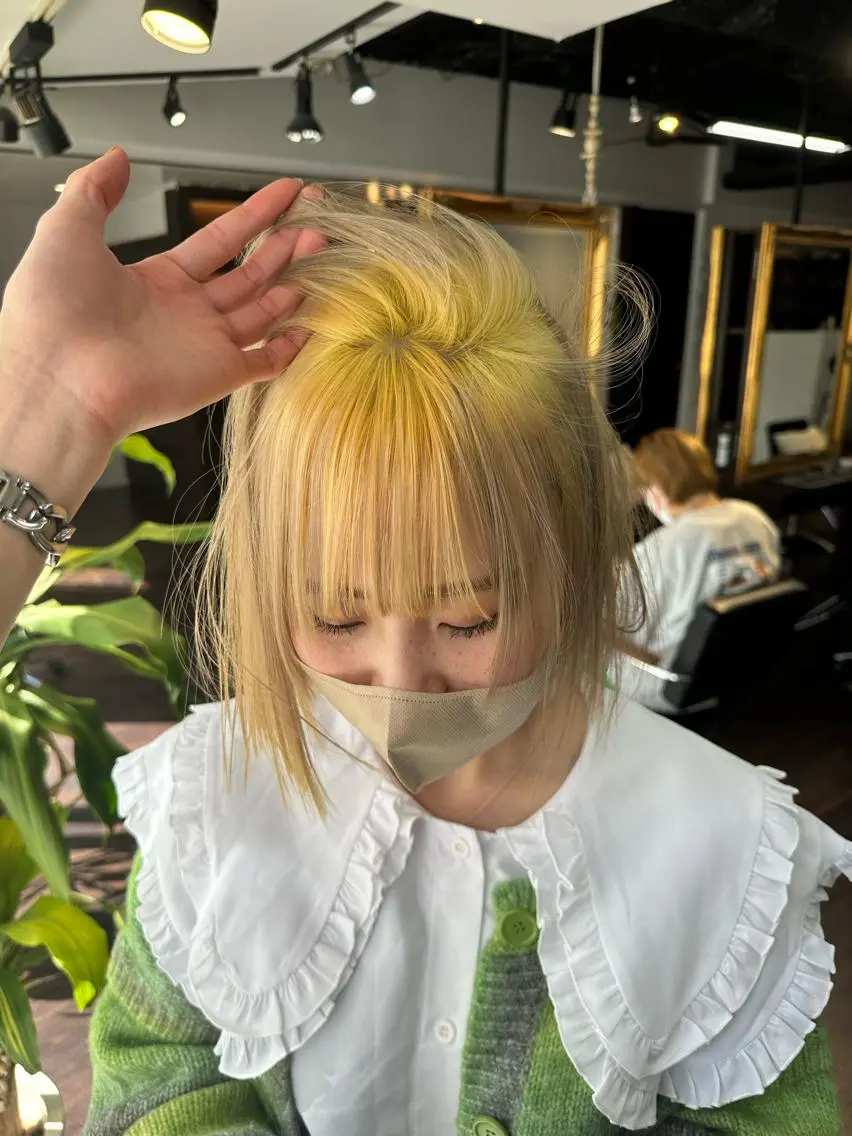 ミディアム カラー アディクシーカラー ブリーチ ケアブリーチ デザインカラー ハイトーンカラー ワンホンヘア/ レイヤー/Kaitoのヘアスタイル