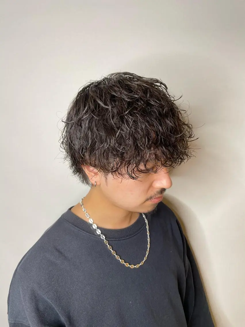 パーマ メンズ メンズパーマ 波巻きパーマ 渋谷/フェード/ 國分 翔のヘアスタイル