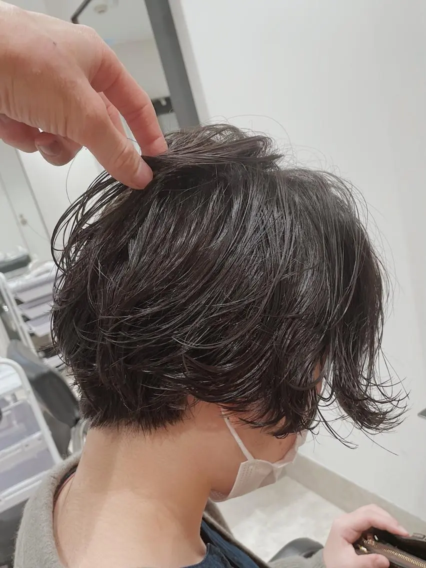 ショート パーマ ショートボブ ボブ ショートヘア カット パーマ トリートメント センスをお届けします 大谷将生infpのヘアスタイル