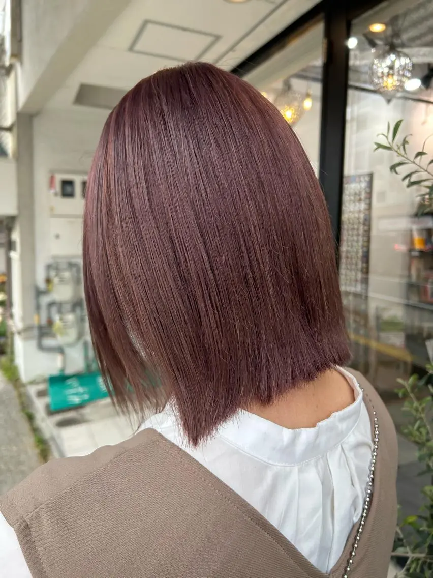 ミディアム カラー 木村 陽菜のヘアスタイル