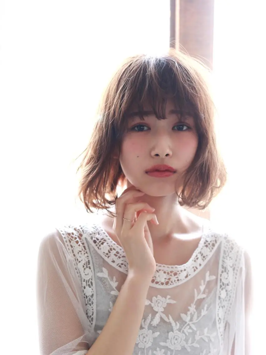 ミディアム ボブ アンブレラカラー💫 フェイスフレーミングのヘアスタイル