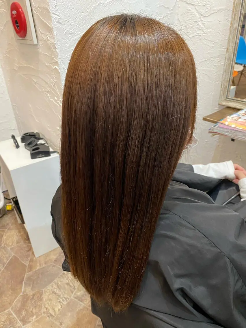 ロング 縮毛矯正 カット 縮毛矯正 トリートメント LeSoleil 大江珠実のヘアスタイル