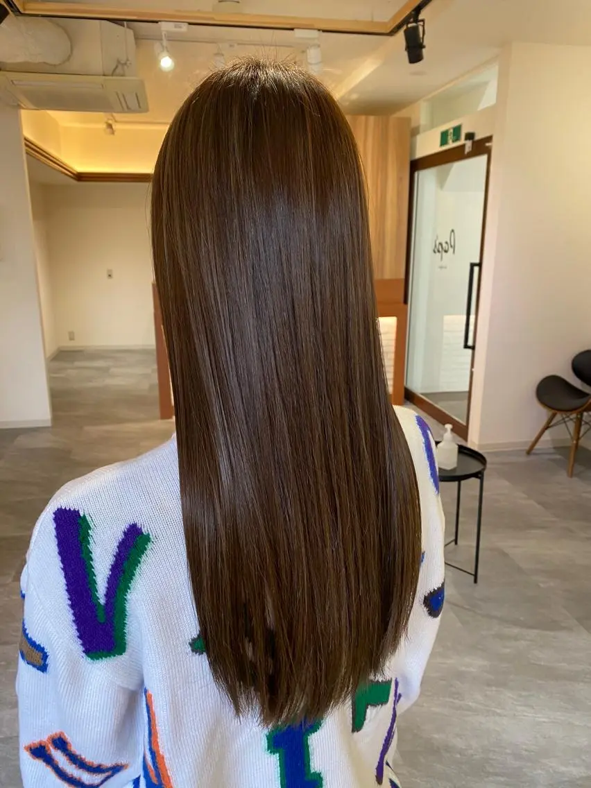 ロング カラー ヘアカラー トリートメント 美髪・透明感カラー 西川仁弥のヘアスタイル