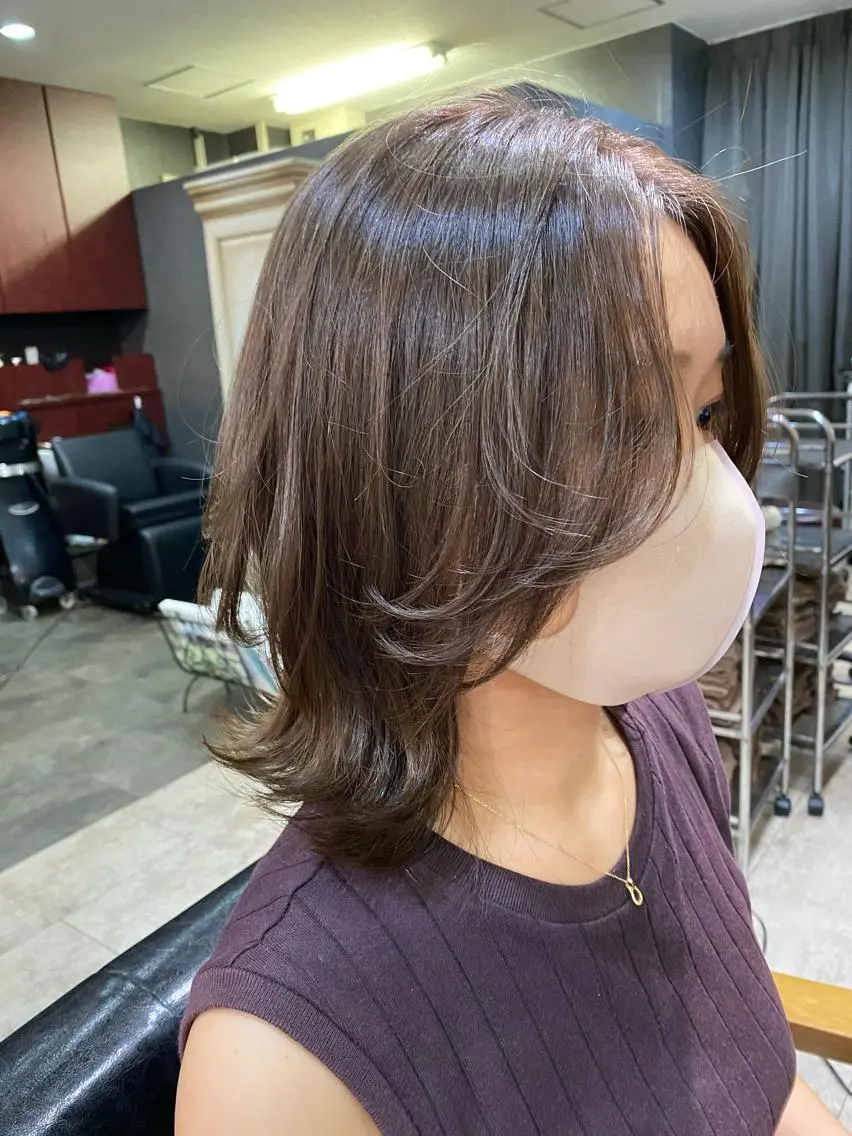 ミディアム バレイヤージュ特化/ アキラのヘアスタイル