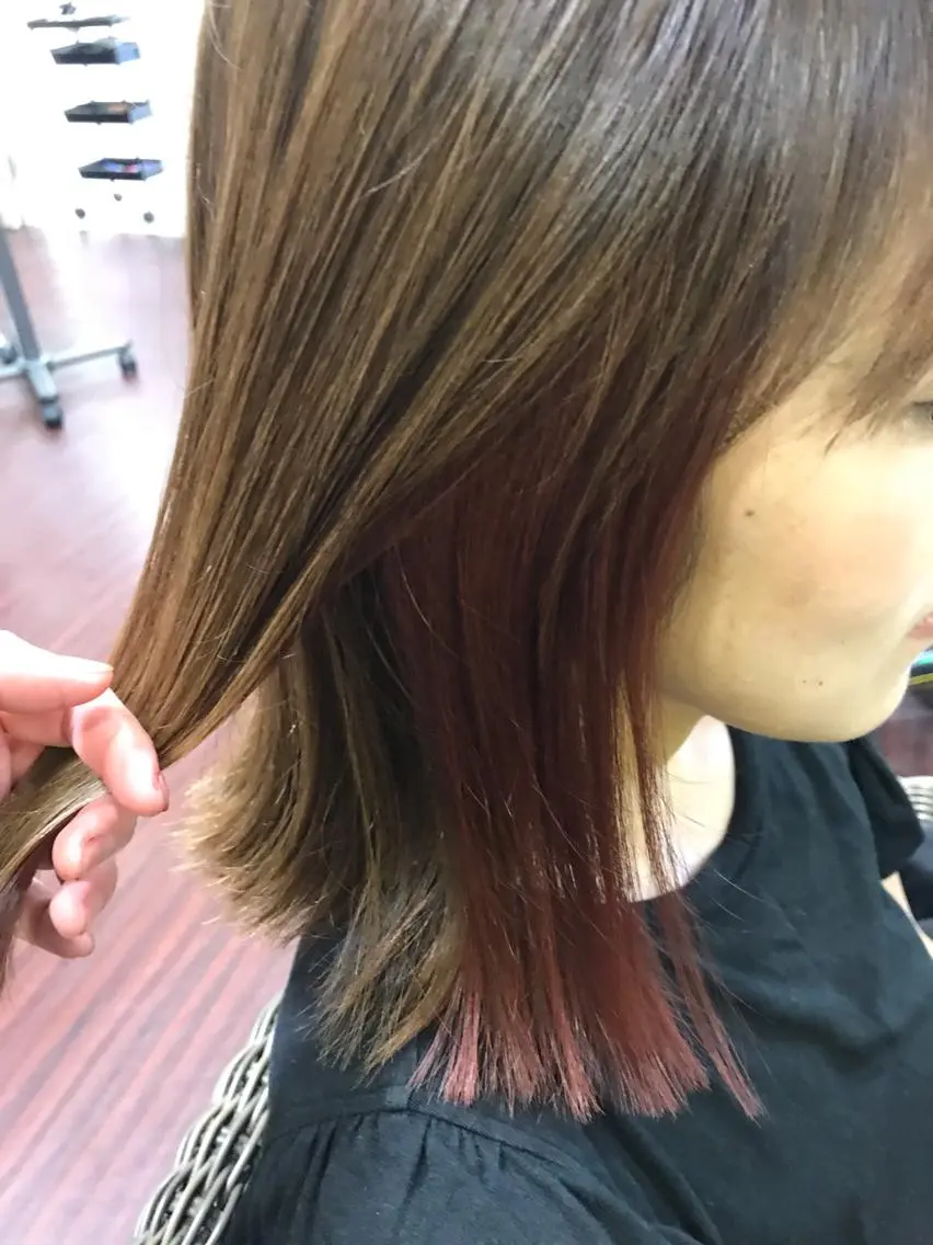 カラー イヤリングカラー ママ美容師 ＊ヒマワリのヘアスタイル