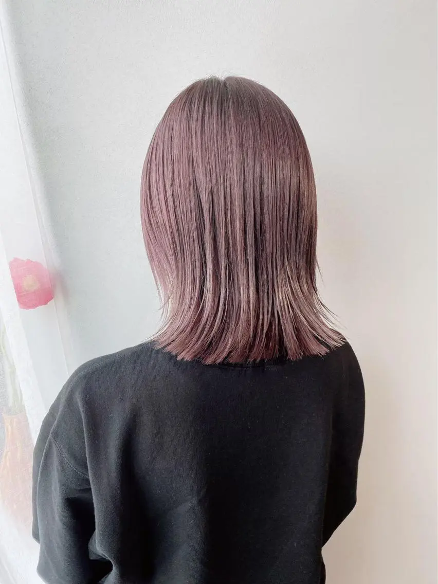 セミロング カラー ボブパーマコテ巻き風 パーマNo1深江秀平のヘアスタイル
