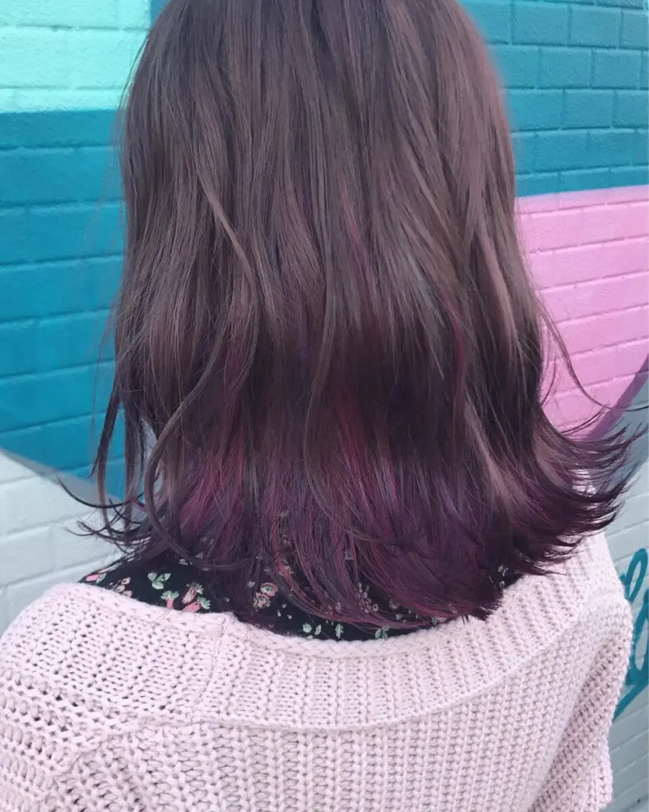 ミディアム カラー ピンクカラー ユニコーンカラー カット ヘアカラー トリートメント 岡崎 浩大のヘアスタイル