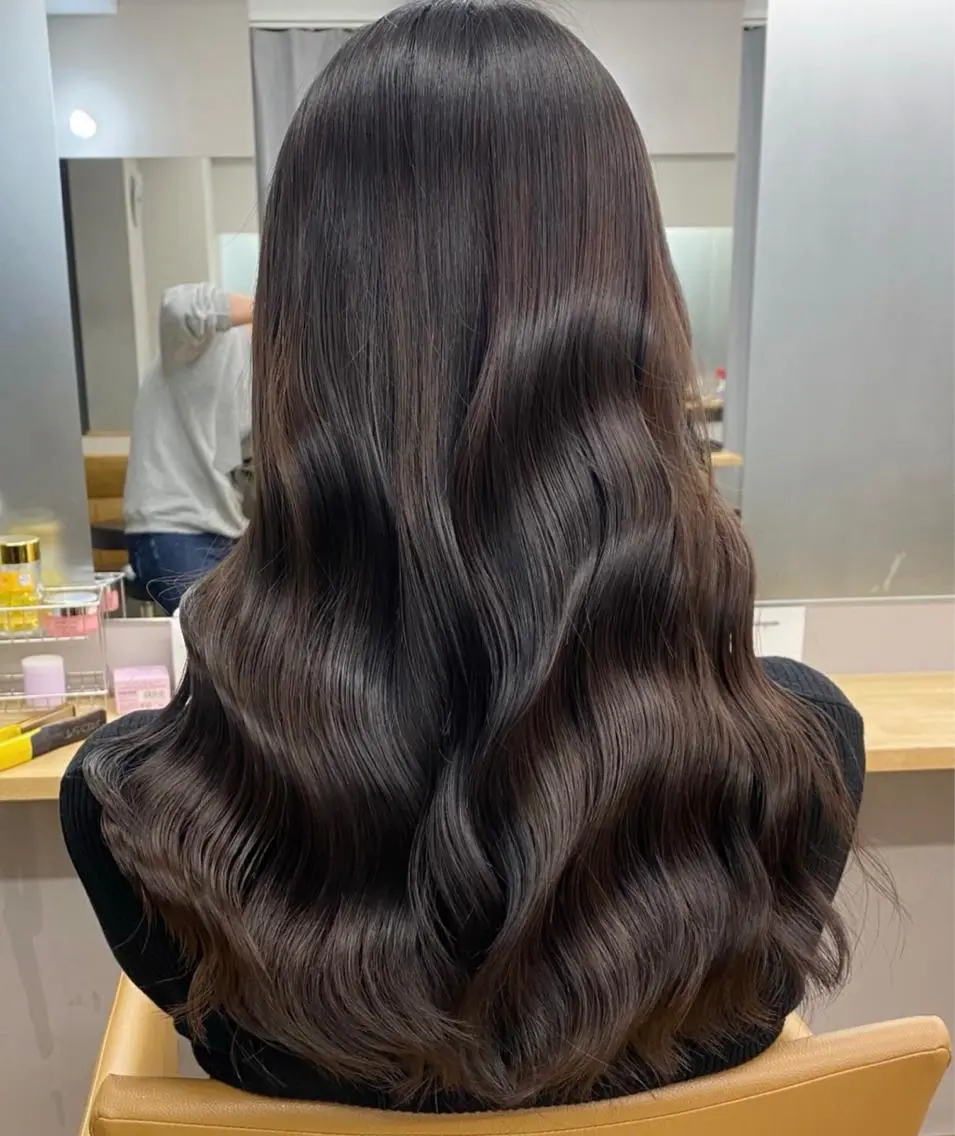ロング カラー カット ヘアカラー トリートメント ヘアセット プル艶職人/ にしものヘアスタイル