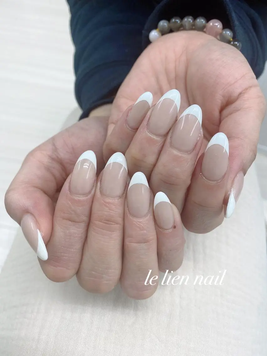 ネイル フレンチネイル オフィスネイル シンプルネイル le lien nailのネイルデザイン