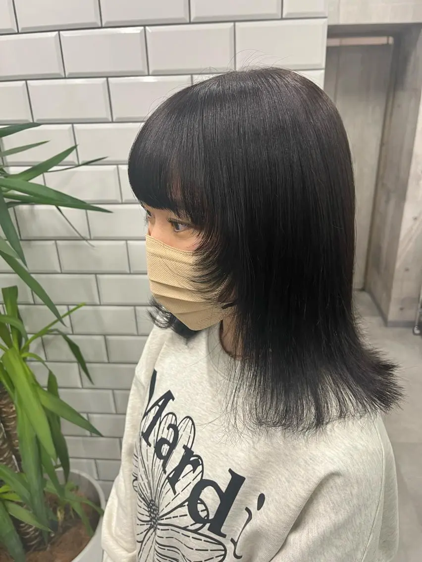 ミディアム カラー カット ヘアカラー トリートメント newi赤羽 HINATAのヘアスタイル